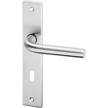 AC-T SERVIS Dveřní klika LIDA nerez - hranaté štítové kování s vratnou pružinou 90 mm Provedení štítu: WC