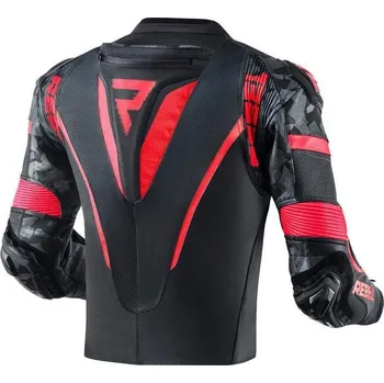 Moto bunda Rebelhorn REBEL černá fluo červená kožená bunda na motorku 50