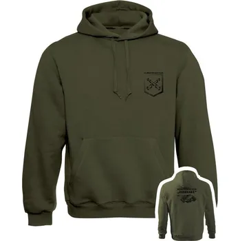 Pánské oblečení Mikina s kapucí 13. dělostřelecký pluk - 152mm ShKH vz. 77 - olivová