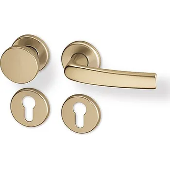 Dveřní kování AC-T SERVIS Dveřní klika LARA bronz - kulatá rozeta Provedení kliky: Koule/klika - pravá, Mechanizmus rozety: Plastová konstrukce