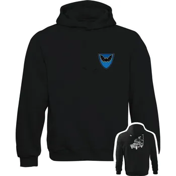 Pánská mikina Mikina s kapucí 53. pluk průzkumu a elektronického boje - DEFENDER - černá