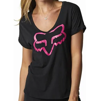 Pánské kraťasy Dámské tričko FOX Boundary Ss Top - Black/Pink vel. XL