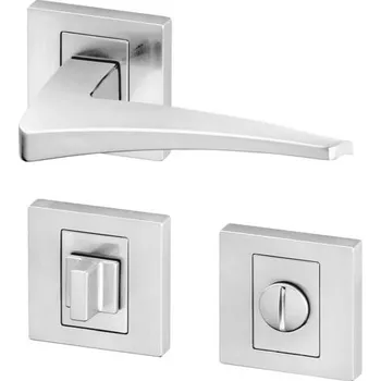 AC-T SERVIS Dveřní klika RONAN nerez - rozetová Provedení kliky: vč. rozety WC, Mechanizmus rozety: Kovová konstrukce