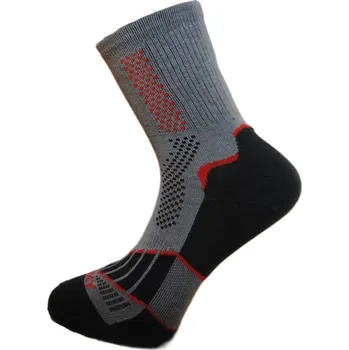 Pánské ponožky FX-CATROS antibakteriální sportovní ponožky FUXY 39-42 tm. šedá / červená