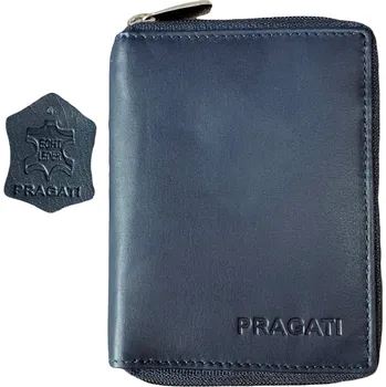 Peněženka Pánská kožená peněženka se zipem pragati tmavě modré