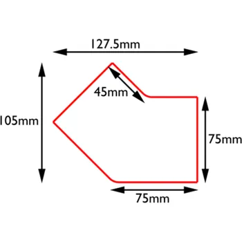 Značení PermaRoute roh 45° modrý PermaRoute rohy 45° pro 75mm role