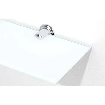 Koupelnový nábytek Amirro Shelf White Skleněná polička s úchyty, bílá, 60x12 cm, 100-203