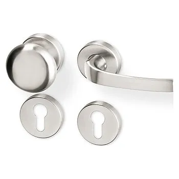 Dveřní kování AC-T SERVIS Dveřní klika BETA matný nikl - kulatá rozeta Provedení kliky: Koule/klika - pravá, Mechanizmus rozety: Plastová konstrukce