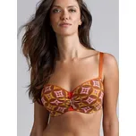 podprsenka balkónová vyztužená Marlies Dekkers - Florana red clay pink 75D