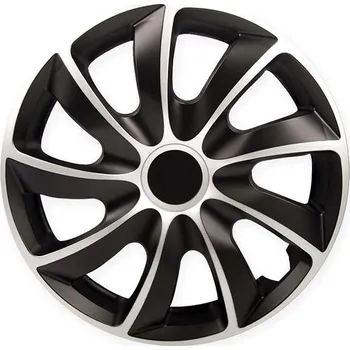 Poklice na kolo Compass sada krytů kol 15'' Quad Bicolor, černo-stříbrné