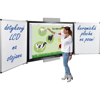 Monitor Legamaster Dotykový displej 86'', 2 křídla a zvedací stojan LEG-ETX86BB02