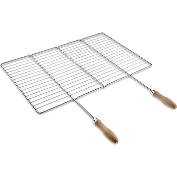 DEOS Nerezový grilovací rošt 67×40cm s rukojetí