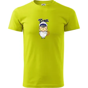 Jsem ďábel kapitán - Klasické pánské triko vyšší gramáže - 4XL ( Limetková )