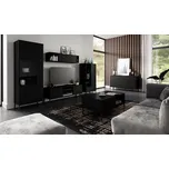 Obývací sestava Querty - černá, kovové nožky