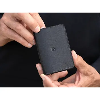 Peněženka Kožené pouzdro na karty Saffiano černá