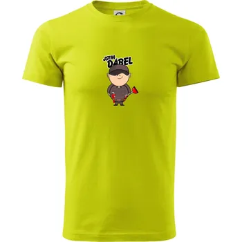 Pánské tričko Jsem ďábel instalatér - Klasické pánské triko vyšší gramáže - XS ( Limetková )