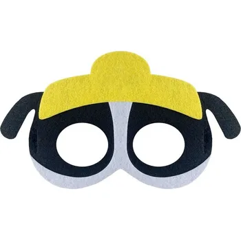 Karnevalová maska Maska PAW PATROL Rubble - černá, fleece