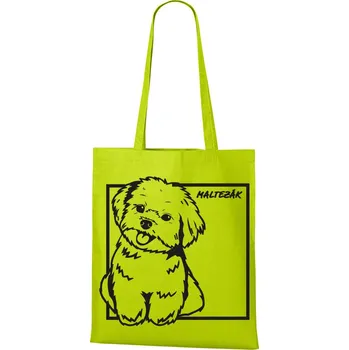 Plátěná taška Maltezák, Barva Limetková, Velikost 40×45 cm, Canvas Nákupní taška Bezvatriko.cz 1064