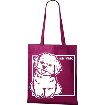Nákupní taška Plátěná taška Maltezák, Barva Purpurová, Velikost 40×45 cm, Canvas Nákupní taška Bezvatriko.cz 1064