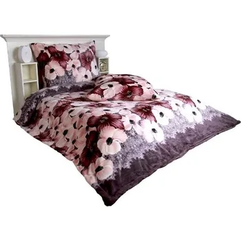 Povlečení Mikroflanelové povlečení MÁKY HNĚDÉ 200x220