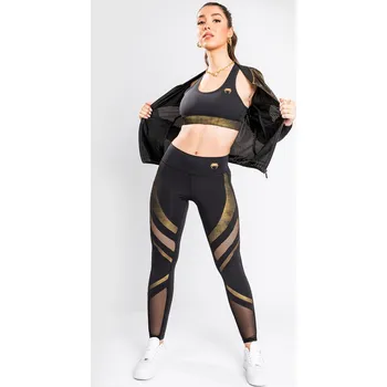 Dámská móda Dámské 7/8 sportovní legíny Venum Lightning - Black/Gold Velikost: XL