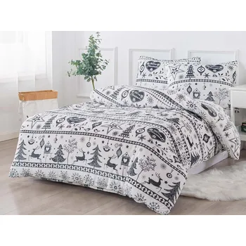 Povlečení XPOSE Vánoce 4 mikroplyšové 140 x 200, 70 x 90 cm zipový uzávěr