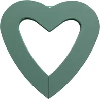 Oasis Aranžovací srdce otevřené 35 cm zelené