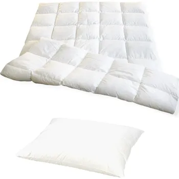 Polštář Lina Souprava 140x220 cm, polštář 70x90cm BÍLÁ Obsah prachového peří: 25% prachového peří, zbytek obsahuje kvalitní husí drané peří