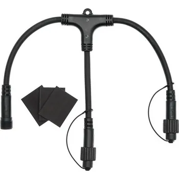 Vánoční dekorace T rozbočovací kabel pro LED vánoční osvětlení PROFI 2-pin, černá