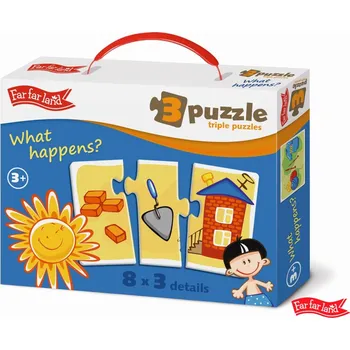 Far Far Land Puzzle činnosti trojice 8 obrázků