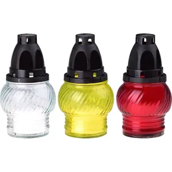 Svíčka Lampa hřbitovní čirá 14 cm + vklad 30g 4285