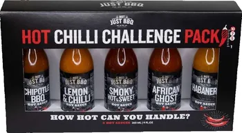 omáčka Not Just BBQ Hot chilli challenge 5x 52 ml