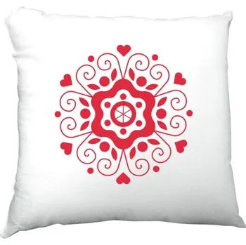 Polštář Polštář saténový s potiskem Folklórní mandala