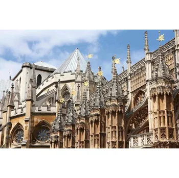 Fototapeta DIMEX | Vliesová fototapeta Westminsterské opatství II. MS-5-1074 | 375 x 250 cm| modrá, hnědá, šedá + Vliesová fototapeta na stěnu DIMEX Westminsterské opatství II. MS51074 v rozměru 375 x 250 cm + lepidlo zdarma