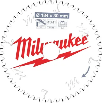 Pilový kotouč MILWAUKEE Pilový kotouč hliník 184X30X2.4X54TF NEG.