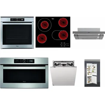 Set domácích spotřebičů WHIRLPOOL ABSOLUTE AKZM 8480 IX + WHIRLPOOL AKT 8190/BA + WHIRLPOOL AKR 749/1 IX + WHIRLPOOL ABSOLUTE AMW 730 IX + WHIRLPOOL WIO 3O540 PELG + WHIRLPOOL ART 66112