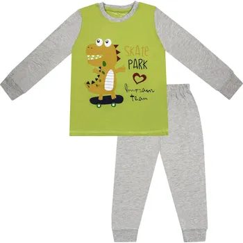 Chlapecké pyžamo Chlapecké pyžamo - Wolf S2255B, zelinkavá/ šedá Barva: Zelená, Velikost: 104