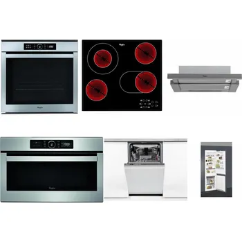 Set domácích spotřebičů WHIRLPOOL ABSOLUTE AKZM 8480 IX + WHIRLPOOL AKT 8190/BA + WHIRLPOOL AKR 749/1 IX + WHIRLPOOL ABSOLUTE AMW 730 IX + WHIRLPOOL WSIO 3O34 PFE X + WHIRLPOOL ART 66112