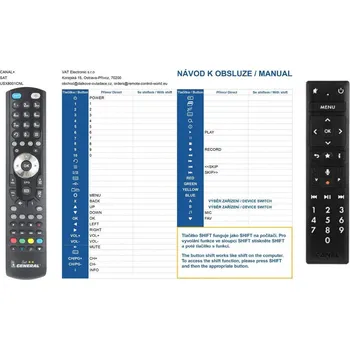Dálkový ovladač CANAL plus USX8001CNL - dálkový ovladač - náhrada kompatibilní