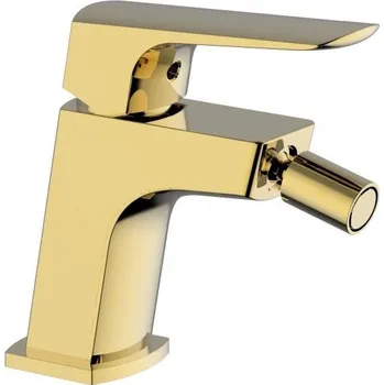 Edge - bidetová stojánková baterie, s výpusti click clack, zlatá EG45GD