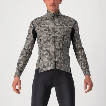 Cyklistická bunda Bunda Castelli Unlimited Perfetto Ros 2 Jacket, Nickel Gray/Dark Gray Velikost: XL