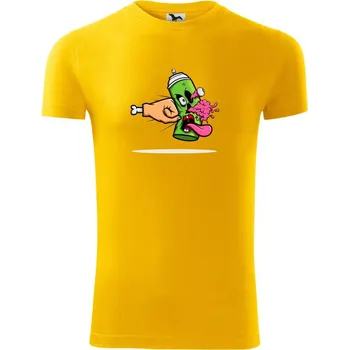 Prázdný sprej - Viper FIT - Pánské zůžené tričko - 3XL ( Žlutá )