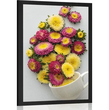 Plakát Dovido Plakát šálek plný květin