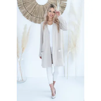 Dámská mikina Hajdan kardigan 1166 - béžová, XL