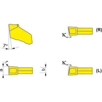 Soustruh Upichovací destička pravá LFMX 2.00-0.16SR12 MU9035