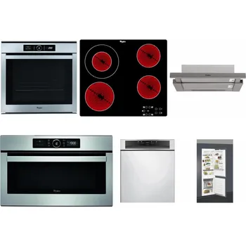 Set domácích spotřebičů WHIRLPOOL ABSOLUTE AKZM 8480 IX + WHIRLPOOL AKT 8130/NE + WHIRLPOOL AKR 5390/1 IX + WHIRLPOOL ABSOLUTE AMW 730 IX + WHIRLPOOL WBC 3C34 PF X + WHIRLPOOL ART 66112