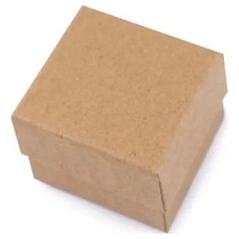Dárková krabička Přírodní papírová krabička vhodná na šperky, 5x5cm, balení 2 ks