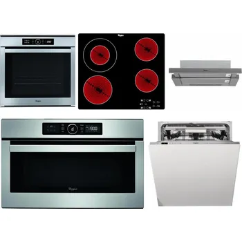 Set domácích spotřebičů WHIRLPOOL ABSOLUTE AKZM 8480 IX + WHIRLPOOL AKT 8130/NE + WHIRLPOOL AKR 749/1 IX + WHIRLPOOL ABSOLUTE AMW 730 IX + WHIRLPOOL WIO 3O540 PELG