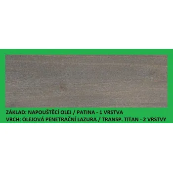 Olej na dřevo BBB Napouštěcí olej 0,9lt Patina BBB BARVY PLUS IR-01 00900 patina