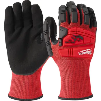 Pracovní rukavice MILWAUKEE Povrstvené rukavice odolné proti nárazu stupeň C, XXL/11